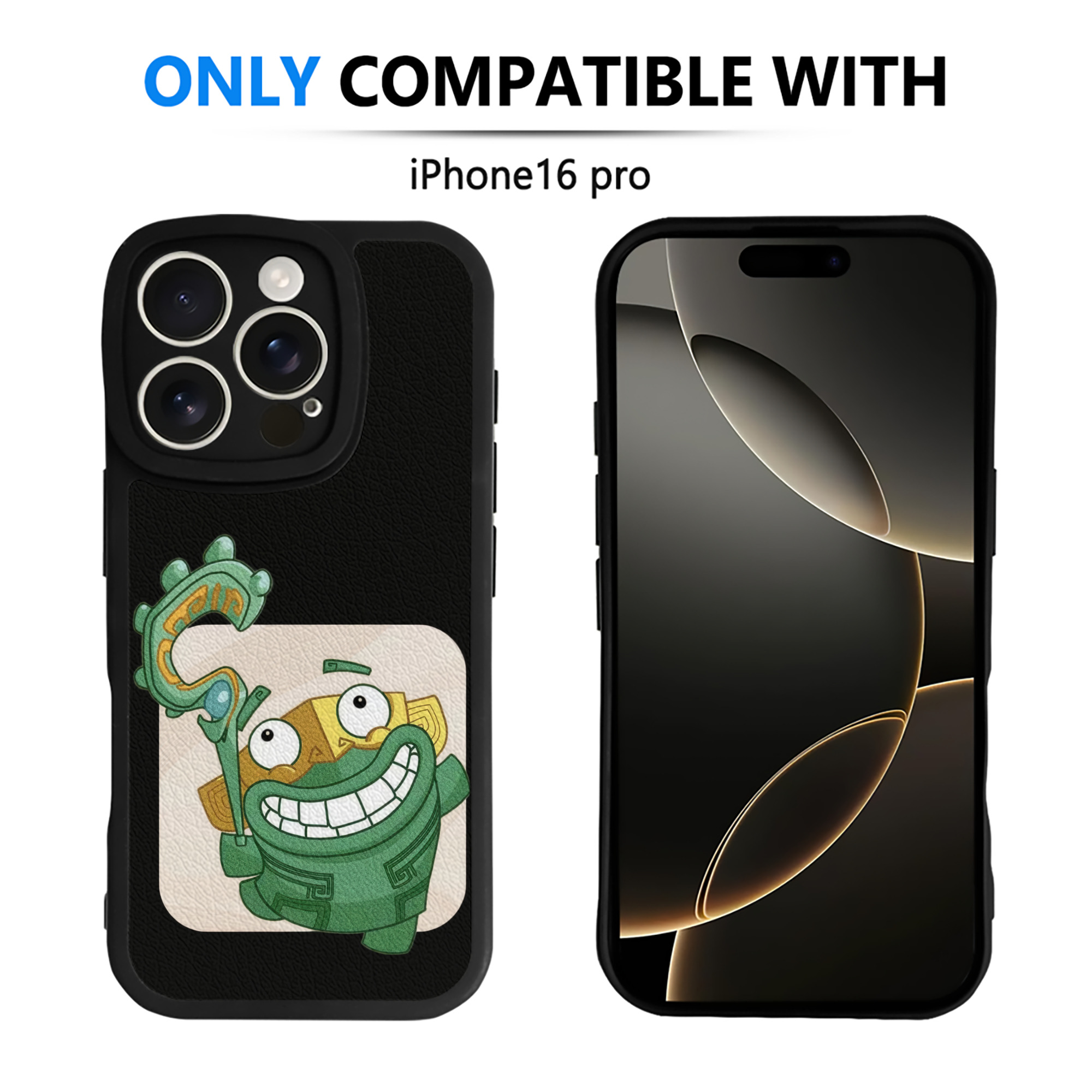 （画像用） Ne Zha 2 ナタ 魔童の大暴れ 【iPhone 16シリーズ対応】シリコンスマホケース（レザー調） 材質：シリコン